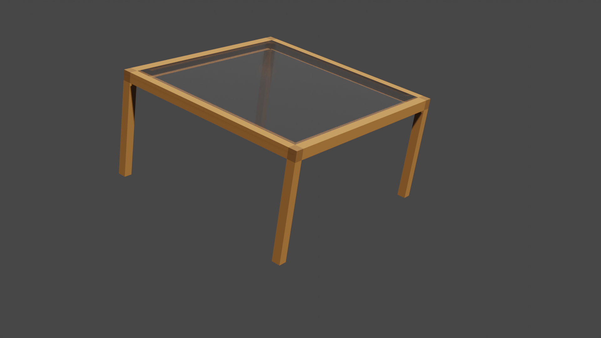 Ein holzgetischtes Glas-Tisch